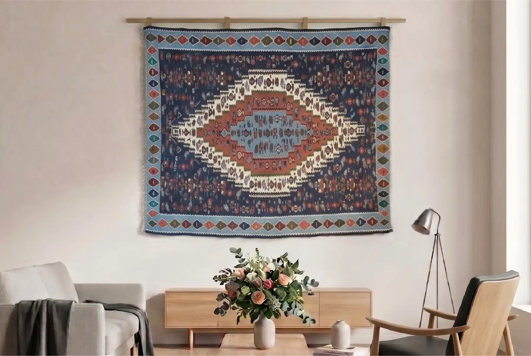 Tappeti da parete kilim: colore e carattere per la casa